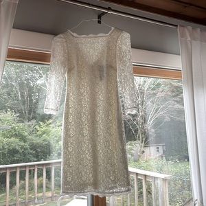 White lace dress by DB Studio @ David’s Bridal